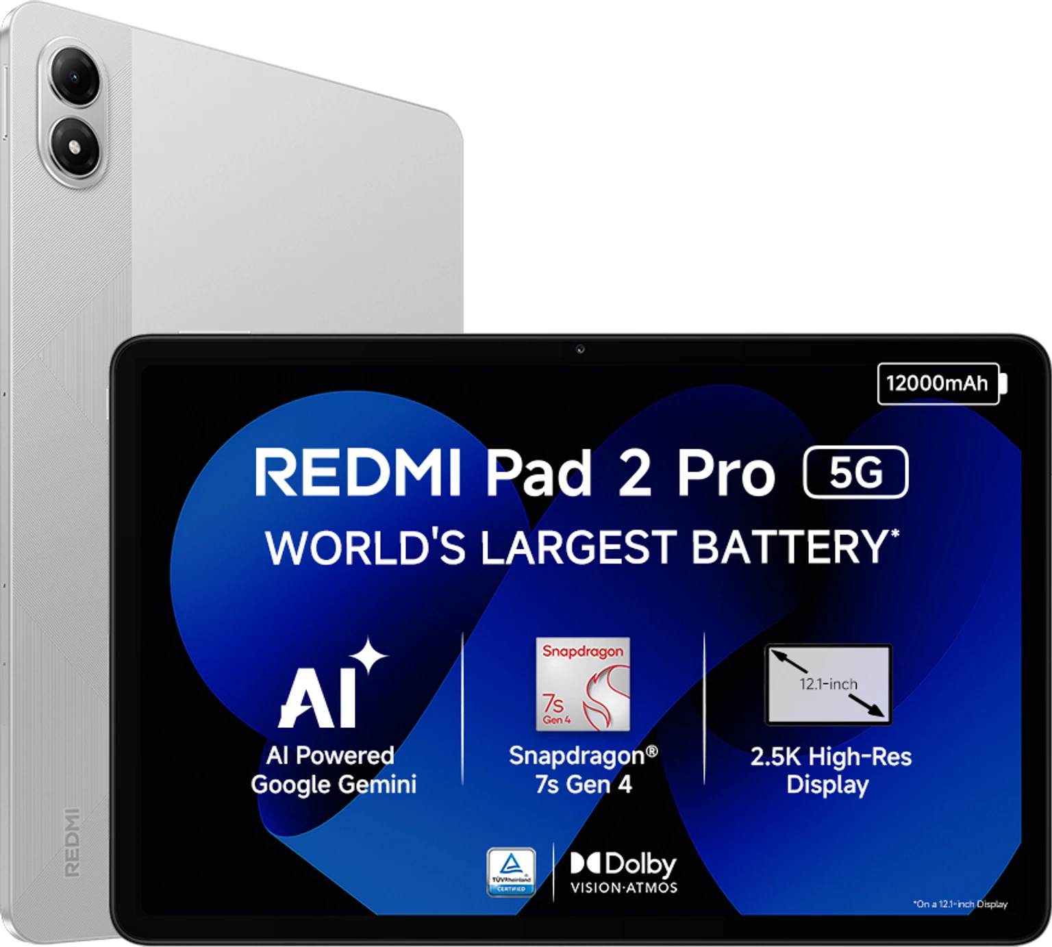 Xiaomi Redmi Pad 2 Pro 12.1 Inches - Xiaomi, Silver, Wifi, 8-gb, 256gb