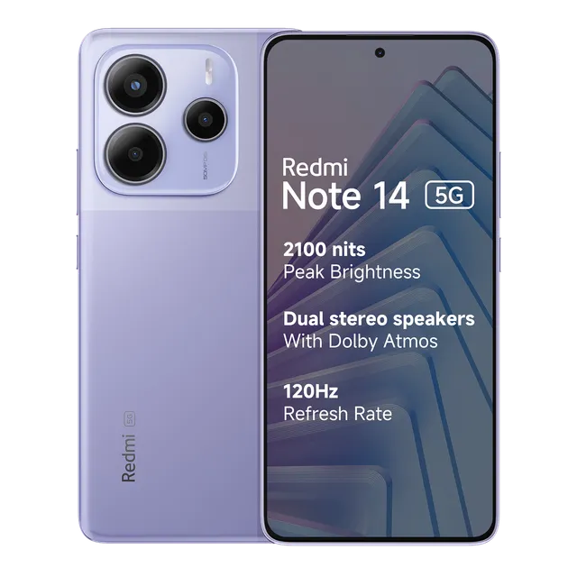 Xiaomi Redmi Note 14 5G - Lavender-purple, 12gb, 512, International-version, Xiaomi