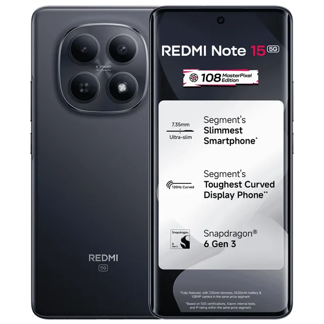 Xiaomi Redmi Note 15 5G - Black, 6gb, 128gb, International-version, Xiaomi