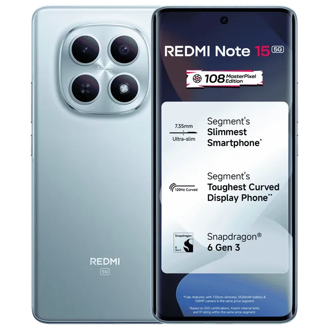 Xiaomi Redmi Note 15 5G - Glacier-blue, 6gb, 128gb, International-version, Xiaomi