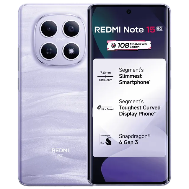 Xiaomi Redmi Note 15 5G - Mist-purple, 6gb, 128gb, International-version, Xiaomi